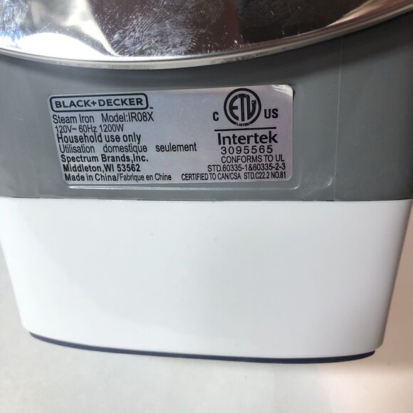 Black+Decker Black &‎ Decker Traditional Iron Corded Xpress Steam Smart IRO8X B4 - Picture 6 of 12